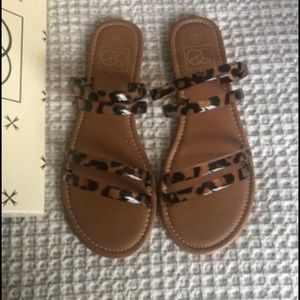 New in box. Size 7. Tortoise jelly sandals.